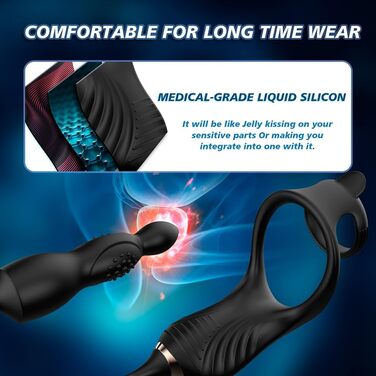 Вібратор для ануса та пеніса Jomyu - стимуляція простати, кільце для пеніса, сексуальні іграшки для чоловіків, парне використання