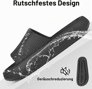 Ортопедичні капці Orthoslipper Original Wolkenschuhe з товстою м'якою підошвою, чорні, розмір 34-35 EU
