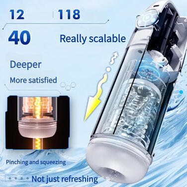 Електричний мастурбатор для чоловіків: насос, вібрація, ковзання, обертання та виділення рідини. Чорний секс-іграшка