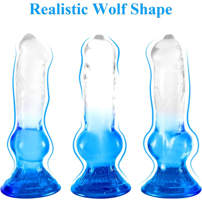 Анальний дildo Difemstoy з сильним присоском, стимулятор G-точки, іграшки для дорослих для жінок, чоловіків, пар (S, блакитно-прозорий)