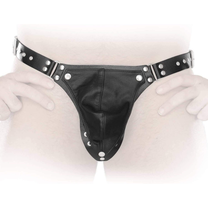 Чоловічий шкіряний слінговий жилет Ledapol 5569, розмір XL - для слінгу, комфортний та надійний