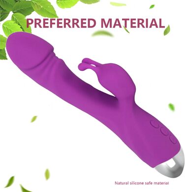 Вібратор для жінок: кліторальний та G-точковий, силіконовий кролик, 10 режимів вібрації, анальний дildo, реалістичний секс-іграшка, рожевий