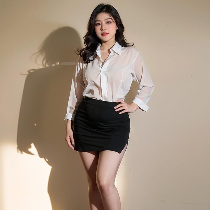 Костюм для офісу: комплект сексуальної вчительки, великі розміри, XL