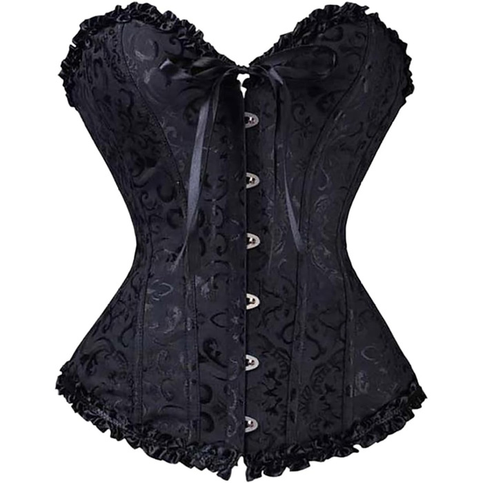 Корсет-корсет для жінок Plus Size, чорний, для Хелловіну, 7XL, з блискавкою, сексуальна білизна