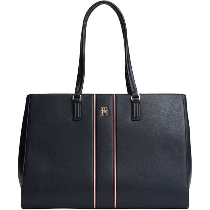 Жіноча сумка-шопер Tommy Hilfiger Daily з брендингом, синя (Space Blue), універсальний розмір