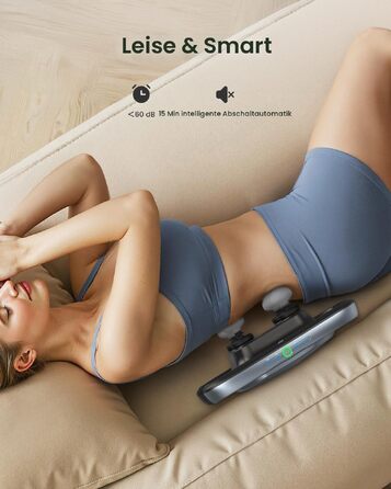 Перкусійний масажер RENPHO Massage Gun для глибокого масажу м'язів, 3200 об/хв, акумулятор 2500mAh, USB-C, 4 змінні насадки, чорний