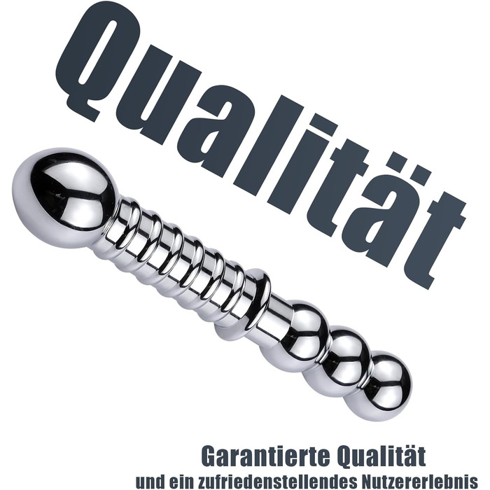 Анальний плагін з подвійним голівкою SM Metall - BDSM, еротичне рабство, дилдо, мастурбація, плагін для анального сексу, фетиш, прогресивний аналовий плагін для чоловіків, жінок, пар