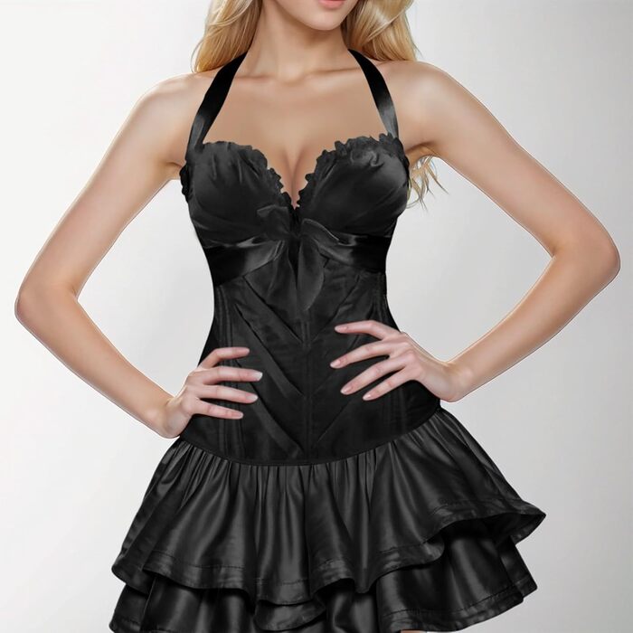 Жіночий корсетний топ: вінтажний стиль, середньовіччя, Ренесанс, квітковий принт, регульовані бретелі, шнурівка, ромбічний візерунок, корсет, корсаж, бюстгальтер, аксесуар для суконь, чорний, розмір S