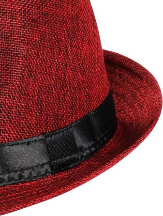 Чоловічий капелюх Федора Trilby Bogart у стилі мафії та гангстерів 1930-х років Coucoland, червоний