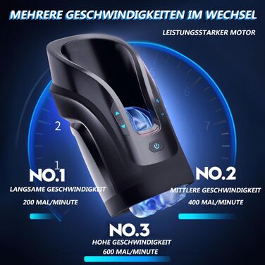 Електричний секс-іграшка для чоловіків з 5 швидкостей та 3D реалістичною вагіною, аудіо-інтеракція, телескопічний дизайн