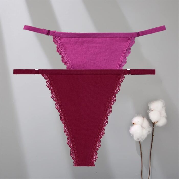 FRINZA Сексуальні жіночі труси-бразильяно 2 шт./комплект, труси-стрінг з бавовни, низька посадка, комплект (M, Set 12)