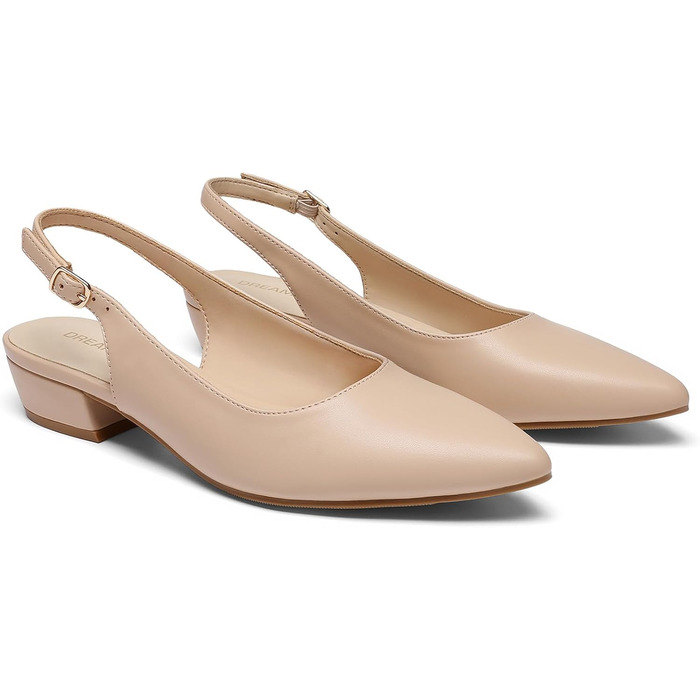 Жіночі туфлі-човники Dream Pairs із закритим носком, бежеві (розмір 38 EU)