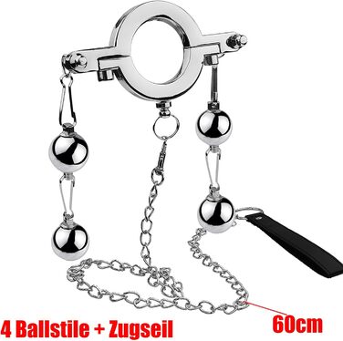 Кільце для яєчок, натягувач пеніса, сталевий, з металевими кульками. Кільце для пеніса, секс-іграшки для чоловіків. (2 стилі кульок + мотузка)
