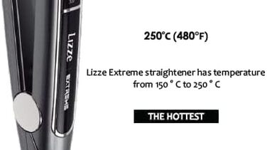 Професійний випрямляч для волосся Lizze Extreme Titan, титанове покриття, 250°C, 220 Вт