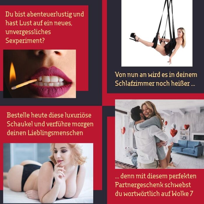 Шовкова гойдалка для закоханих HOT DREAMS® 2-в-1 для дверей та стелі – розкішна гойдалка для пар до 200 кг | М'яка, регульована, зручна | Гойдалка для сексу на дверях | Еротична гойдалка для дорослих (без кріплення)
