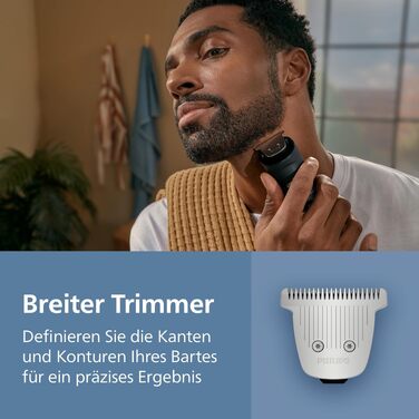 Тример для бороди Philips Beardtrimmer 7000 серії BT7670/15: самозаточувальні металеві леза, 40 налаштувань довжини, технологія BeardSense, водонепроникний, з зарядним пристроєм