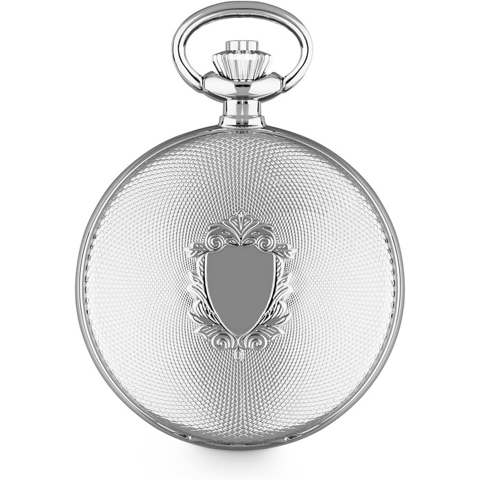 Чоловічий кишеньковий годинник Hermann Jäckle Koblenz II Big Date Quartz 50 мм з великою датою, ланцюжком та дорожнім футляром