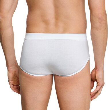Труси чоловічі Schiesser з вирізом, рифлений трикотаж, білі, 4 штуки в упаковці, розмір L