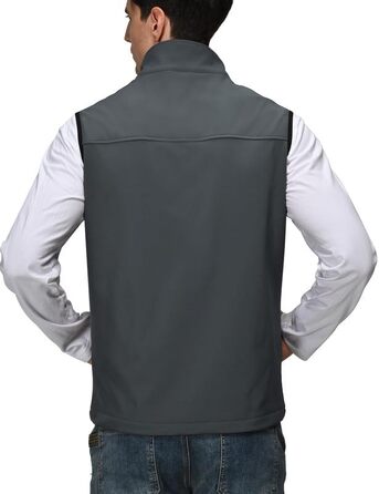 Чоловічий легкий жилет Softshell з флісовою підкладкою, спортивний жилет-бодівормер для бігу, походів та роботи, темно-сірий, розмір XXL