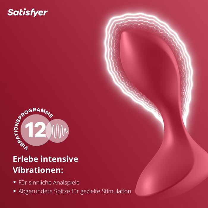Анальні вібратори Satisfyer Backdoor Lover | Водонепроникний анальний плаг | Стимуляція простати | Іграшки для дорослих (Червоний)