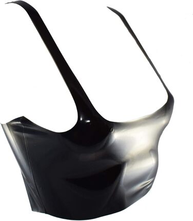 Латексний топ Rubberfashion Kurz - Латексний бюстгальтер - Латексна сорочка для жінок та чоловіків XL, чорний, 0.4 мм