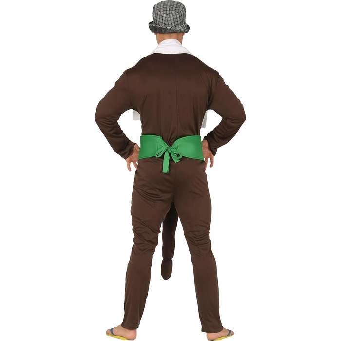 Костюм для вечірок FIESTAS GUIRCA з прихованим повідомленням для дорослих - шаль, пояс, комбінезон, пеніс та капелюх. Ідеально для холостяцьких вечірок, дорослих вечірок та веселих свят. Розмір M (48-50)