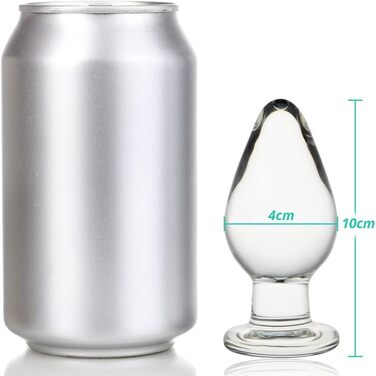 Анальний розширювач-пробка з кришталю та силікону 4 см для пар – стимулююча іграшка для секс-ігор