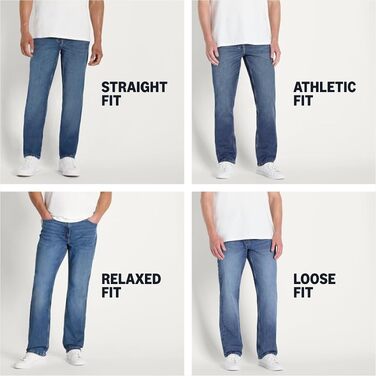 Чоловічі джинси Amazon Essentials Relaxed Fit, класичний середній синій колір, низька розтяжність, 36W / 32L