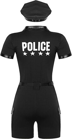 Костюм поліцейського Anyakay: сексуальний жіночий комплект з боді (XL, чорний)