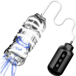 Електричний масажер для чоловіків PLNTLE Fleshlightight з 7 режимами вібрації та всмоктування. Інтимний масажер для чоловіків, компактний, тихий.