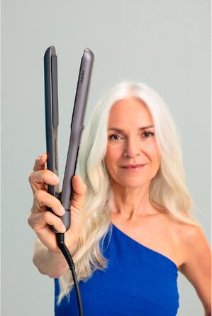 Випрямляч для волосся MEDION HS1 з дисплеєм, 5 рівнів температури (165-210°C), датчиком температури та силіконовим чохлом, чорний