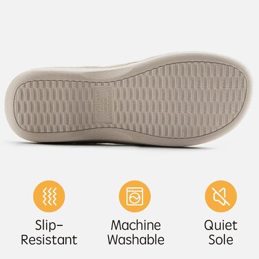 Жіночі домашні капці-шльопанці RockDove з ефектом пам'яті (Memory Foam), регульований ремінець, бежеві, розмір 42/43 EU