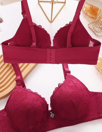 3 шт. Комплект класичних мереживних бюстгальтерів BHS для жінок з кісточками, спортивний пуш-ап, регульований бюст, комфортний, безшовний, з підкладкою, сексуальний, для тренувань, сну, нижня білизна, 80B