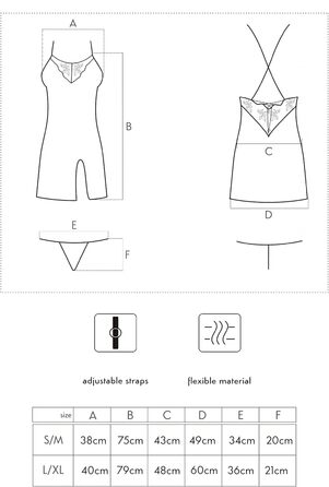 Сексуальний жіночий комплект Selente Love & Fun: халат, танга/ніжна сорочка та шовкова маска для очей (чорний, L-XL, Made in EU)