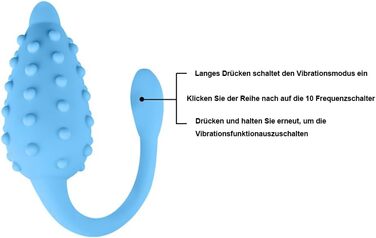 Секс-іграшка NAIXBTY: вібруюче яйце з силікону з пультом дистанційного керування. Для вагінальної та кліторальної стимуляції. Підходить для пар. (Блакитний)