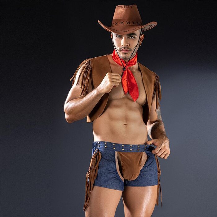 Костюм поліцейського/медсестри YUHENG для чоловіків, чорний/білий, розмір XL, карнавальний костюм