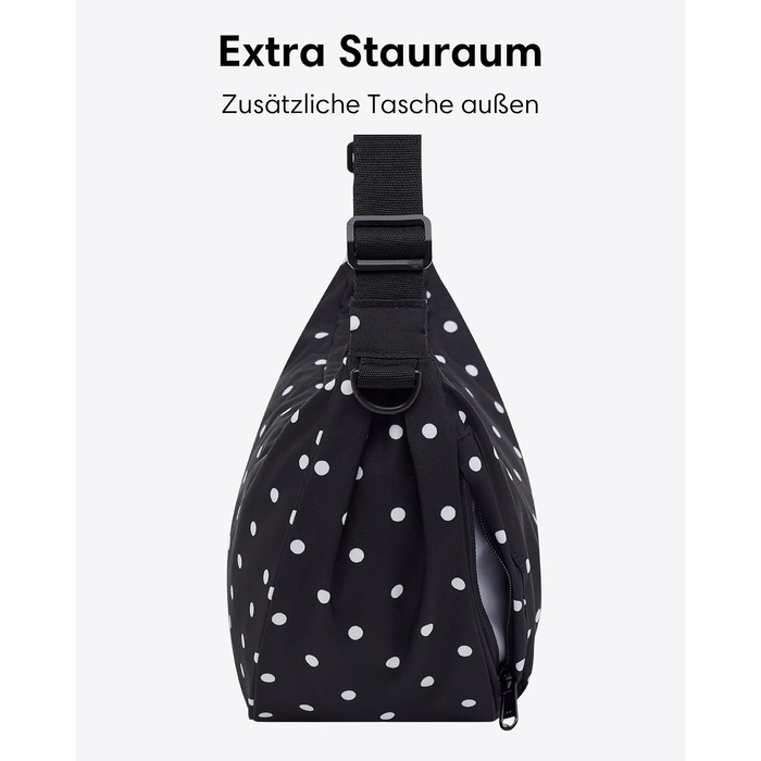 Жіноча сумка-кросбоді LARKSON Solveig Small Halbmond у горошок, 6.5 л, Medium