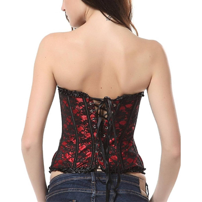 Корсет для жінок, модель Body Shaper, для корекції талії, під бюст, трендівський корсет для свят (червоний, XL)