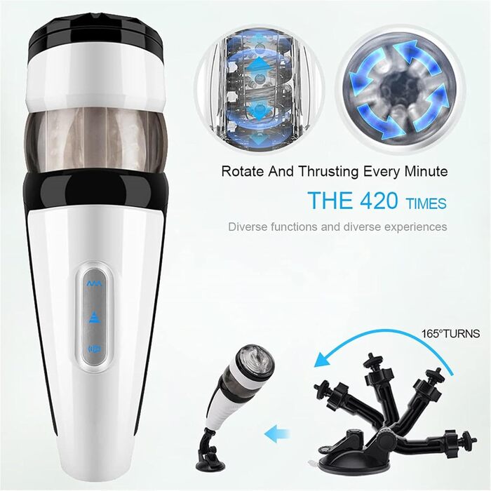 Електричний мастурбатор для чоловіків з 5 телескопічними функціями та 10 режимами вібрації. Автоматичний мастурбатор для чоловіків - секс-іграшка