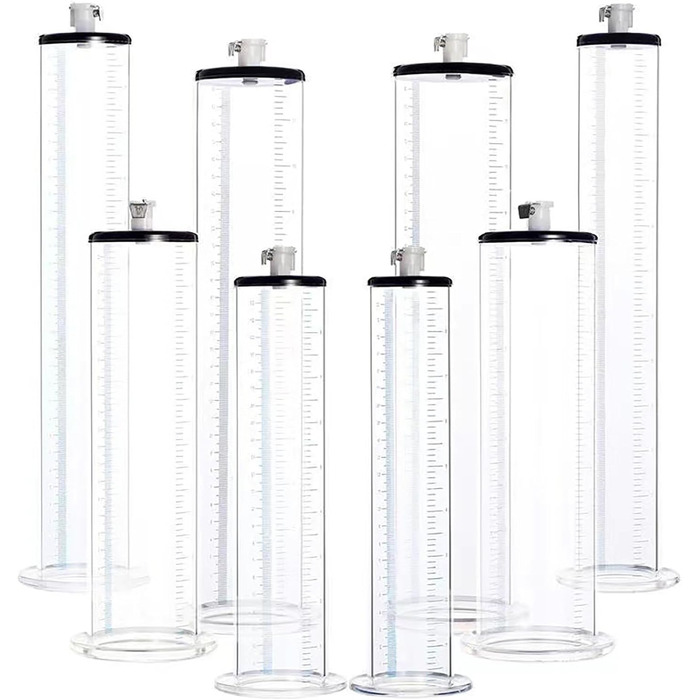 Аксесуари для пеніс-помпи LZYLWC з лазерним гравіюванням розмірів - комплект для апгрейду та заміни, циліндр пеніс-помпи з акрилу для збільшення та ерекції пеніса (A/9 * 1.75inch)