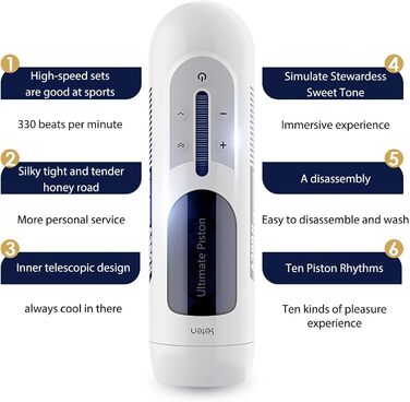 Автоматичний мастурбатор з телескопічними режимами для чоловіків - набір секс-іграшок