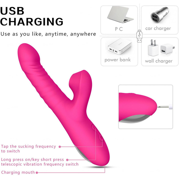 Вібратор G-Punkt Klassischer Rabbit, комплект для пар: 2 вібратори з 10 режимами, чорний