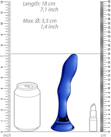 Ділт з боросилікатного скла Shots Chrystalino Galant, блакитний, 15 см