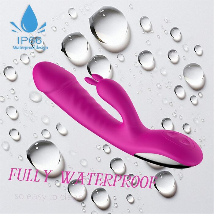 Вібратор G-Punkt Klassischer Rabbit з нагріванням, 10 режимів, тихий дildo для жінок (рожевий)