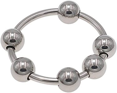 Набір з 6 сталевих кільців для пеніса з кульками, сталевий, для дорослих, секс-іграшка