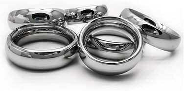 Сталевий кільце для пеніса з фіксатором яєчок, сталевий кільце для пеніса, кільця для пеніса, бондінг, кільце приборкання, інтимна біжутерія, секс-іграшки для чоловіків, затримка еякуляції, 3 розміри (40+45+50 мм)