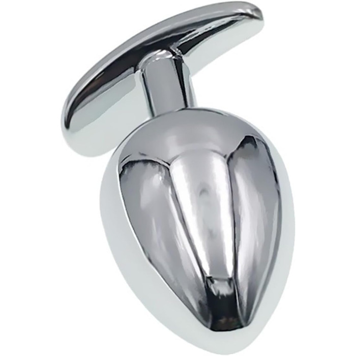 Анальний набір Metall: сталевий анальний плаг з T-подібною основою (S/M/L), кристалічний діамант, стимулятор G-точки та простати для жінок та чоловіків (L)