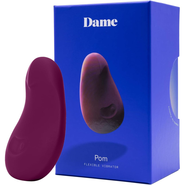 Вібратор Dame | Міні вібратор для жінок з гнучкою формою | Водонепроникний, USB-зарядний, з медичного силікону | Компактний, дискретний, кольори сливи