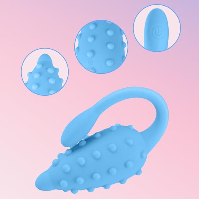 Секс-іграшка NAIXBTY: вібруюче яйце з силікону з пультом дистанційного керування. Для вагінальної та кліторальної стимуляції. Підходить для пар. (Блакитний)