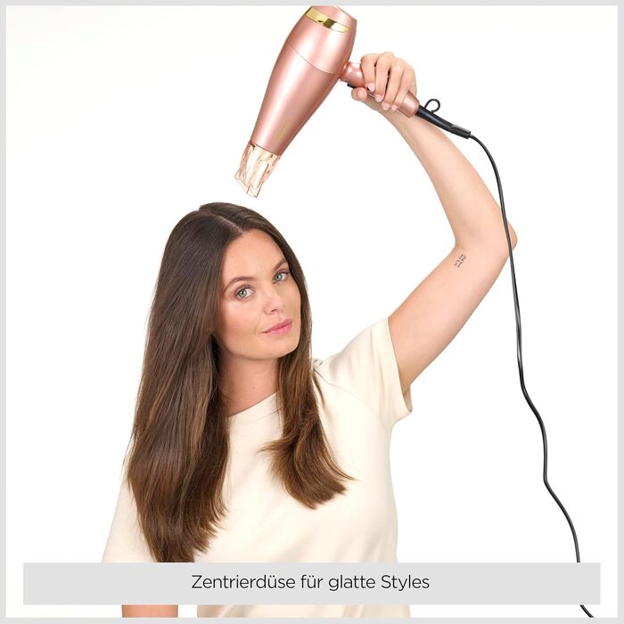 Професійний іонний фен BaByliss Rose Gold 2100W з керамічним покриттям, 3 температурні та 2 швидкісні режими, сріблястий, 5336PE EU